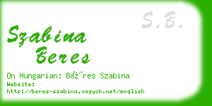 szabina beres business card